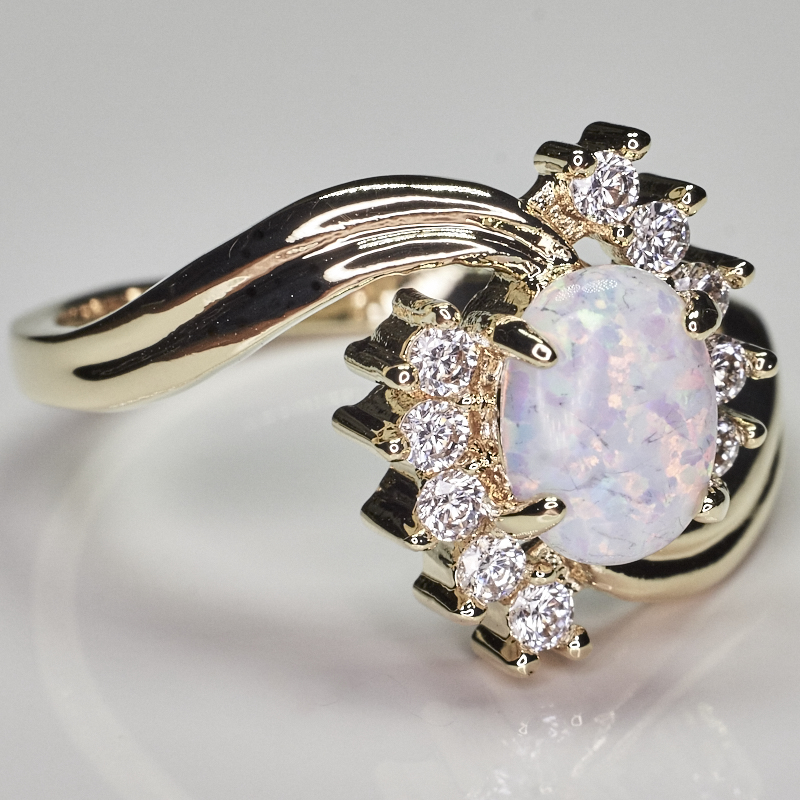 Opal Cluster Ring